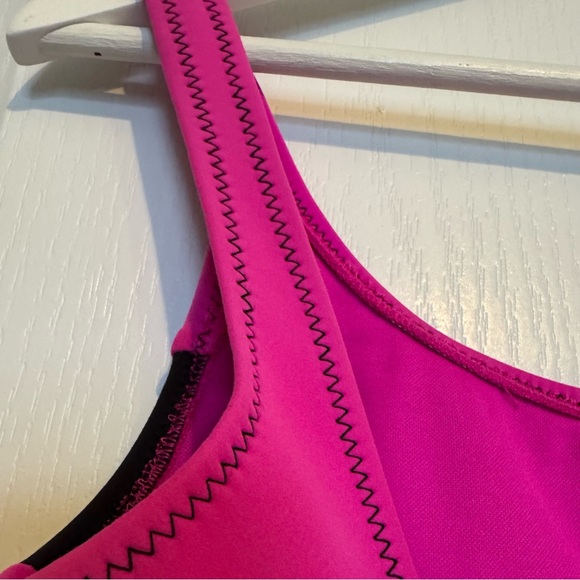 Body Glove Black Pink One Piece Swimsuit Athletic 80’s vintage beach neoprene Lg - Picture 5 of 13